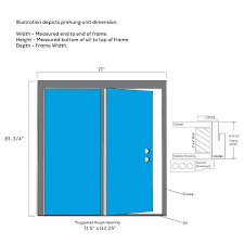 National Door Company Z001606l Fiberglass Smooth Primed Left Hand Inswing Center Hinged Patio Clear Glass White Internal Grilles 71 X 81 75