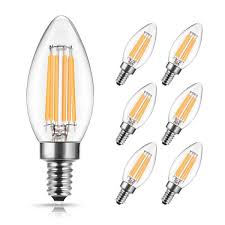 Yansun 40 Watt Equivalent B11 Dimmable Edison Led Light Bulb Soft White 2700k 6 Pack