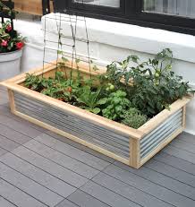 Cedar And Galvanized Steel Garden Bed