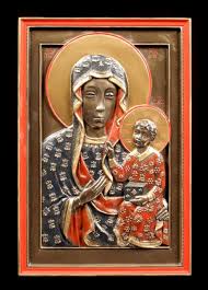 Wall Plaque Icon Black Madonna Of