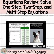 Equations Review Solve One Step Two