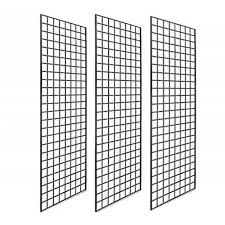 Only Hangers 1900blk 3pcs 72 In H X 24 In W Grid Wall Panels For Retail Display 3 Grids Black