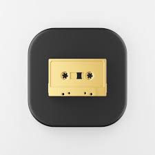 Premium Photo Golden Cassette Icon