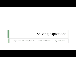 Solving Systems Of Linear Equations 3