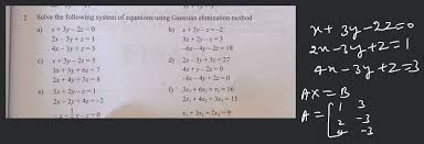 Equations Using Gaussian Elimination