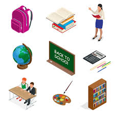Vector Isometric Educational Concept