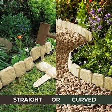 Lawn Edging Cobbled Stone Effect Packs