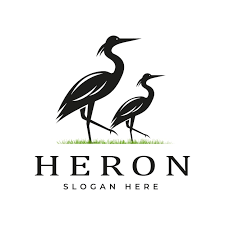 Two Heron Logo Inspiration Silhouette