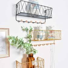 Wire Basket With Key Hook Storage