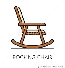 Rocking Chair Furniture Icon Home