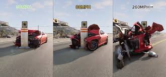 simulation of crashing a car at various