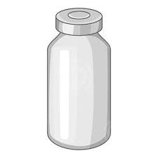 Glass Medicine Bottle Icon Cartoon