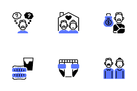 Retirement Dual Tone Icon Packs Logos