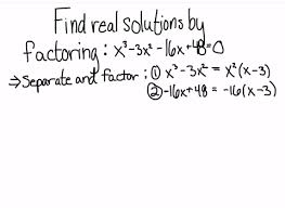 Real Solutions Of Each Equation