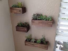 Handcrafted Wooden Wall Planters