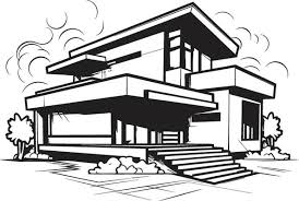 Architecture Line Drawing Vector Art