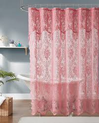 Gold Linen Lace Shower Curtain