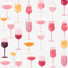 Pink Print Glass Tall Glasses With