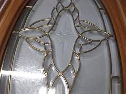 Decorative Glass Door Insert Oak
