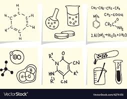Chemistry And Biology Icons Formulas On