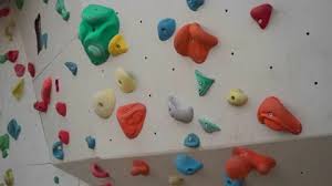 Climbing Wall With Grips In Bouldering