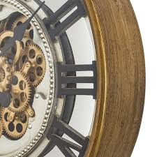 Yosemite Home Decor Gold Gear Clock