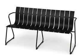 Ocean Bench Outdoor Bench Mater Black