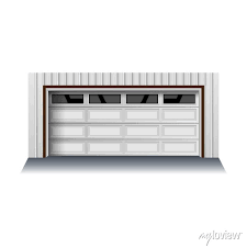 Garage Door Vector Icon Realistic