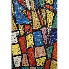 Vintage Glass Mosaic Wall Panel With