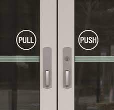 Push Pull Door Stickers Urban Artwork