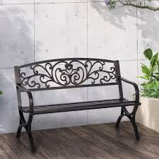 Brass Metal Outdoor Bench Thd Pv 355