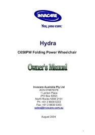 C650pw Folding Power Wheelchair Invacare