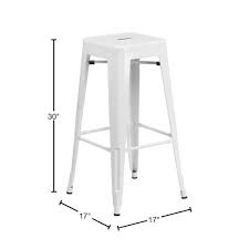 White Metal Bar Stool Ch3132030wh