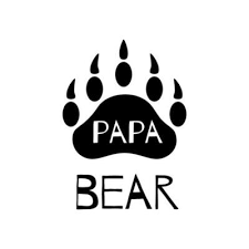 Papa Bear Black Paw Symbol Simple