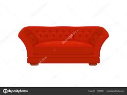 Sofa And Couches Red Colorful Cartoon