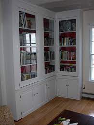 Fireplaces Bookcase With Glass Doors