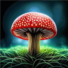 Fantasy Magic Mushroom With Growths