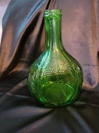 Vintage Green Glass Bottle Half Gallon