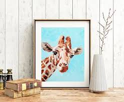 Giraffe Original Oil Painting African