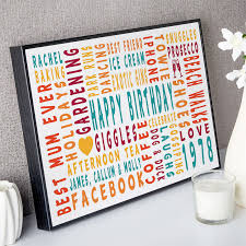40th Birthday Personalized Word Art