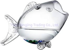 Clear Glass Decorative Fish Shaped Tank