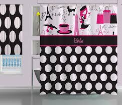 Pink Paris Shower Curtain Childrens