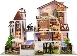 Smdt Big Dollhouse Diy Miniature House