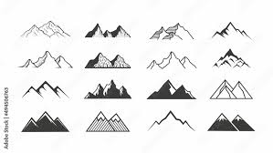 Mountain Icon Logo Vector Ilration
