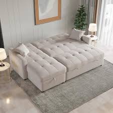 4 Seats Sectional Storage Sofa Bed