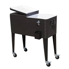 Outdoor Patio Rolling Cooler Cart