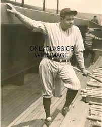 1926 Babe Ruth Holding His Bat Dugout