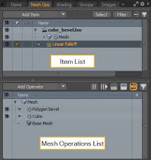 Using The Mesh Ops Tab