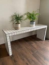 Made To Order Tiled Coffee Table Bench