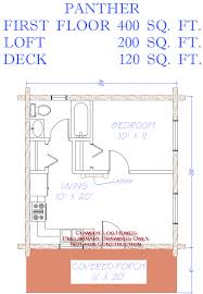 Panther Plan 600 Sq Ft Cowboy Log Homes